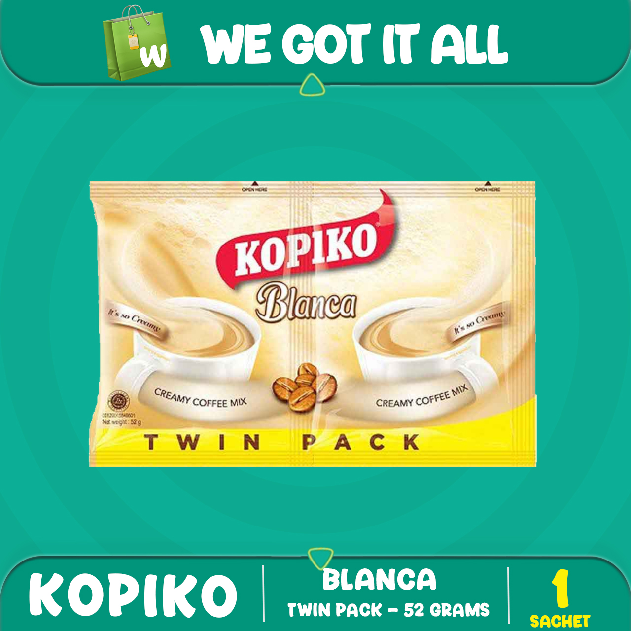 Kopiko Blanca Twin Pack 10x52g   - Online Groceries