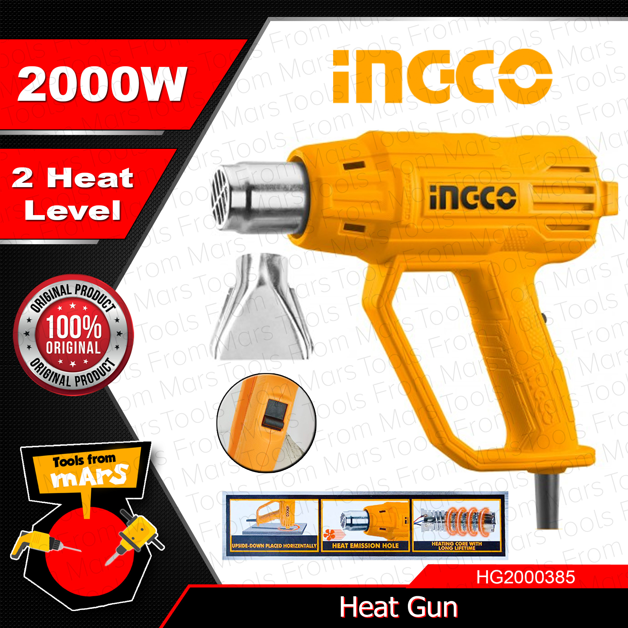 STANLEY Hot Air Heat Gun 2000W STEL670-B1 •TOOLS FROM MARS• SPT | Lazada PH