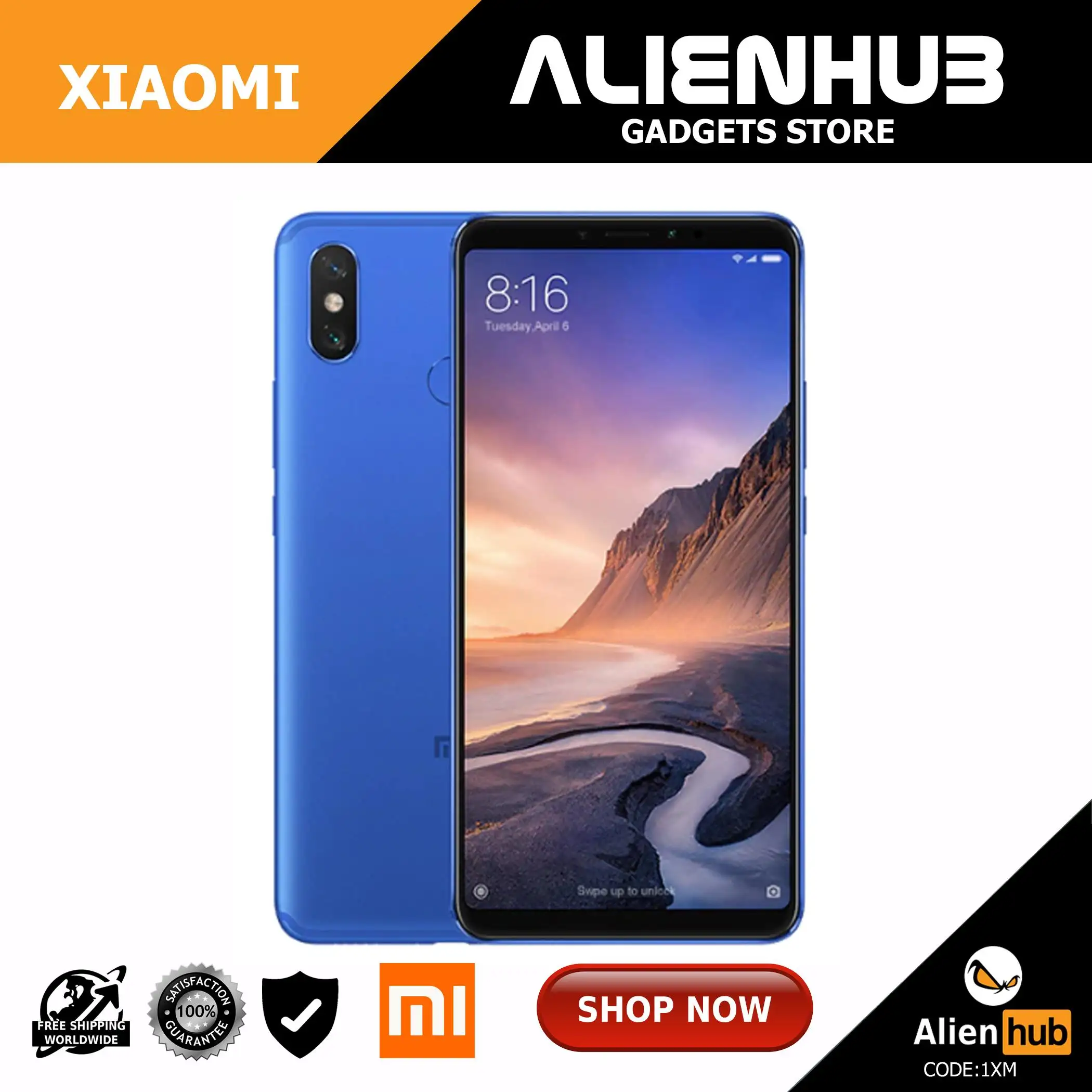 Alienhub Global Rom Xiaomi Mi Max 3 4gb 64gb Black Free Shipping Lazada Ph
