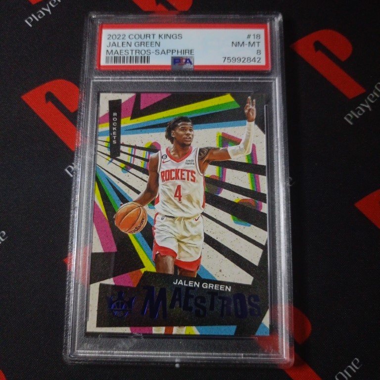 PSA 8 Jalen Green Court Kings Maestros Sapphire NBA Card (Numbered #1/25)(First Print!)(Very RARE!)(Graded) - Brand Panini Presyo 2,450 Piso*Libreng Shipping
