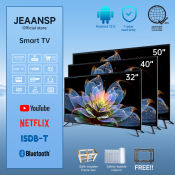 Jeaansp Led 32/40/43/46/50 inch Android 12 TV thick Wooden frame packaging with WiFi/Netflix/YouTube/