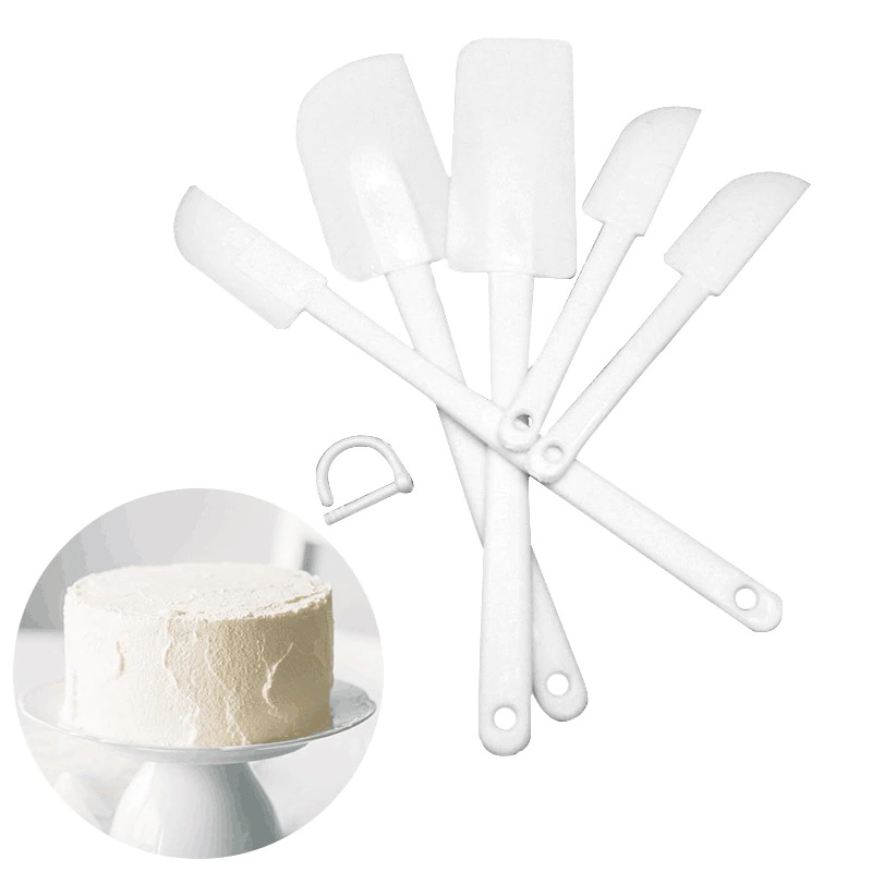 5pcs Silicone Kitchen Utensils Set Cream Butter Cake Spatula Mixing Batter  Scraper Brush Butter Mixer Brushe Baking Kitchen Tool