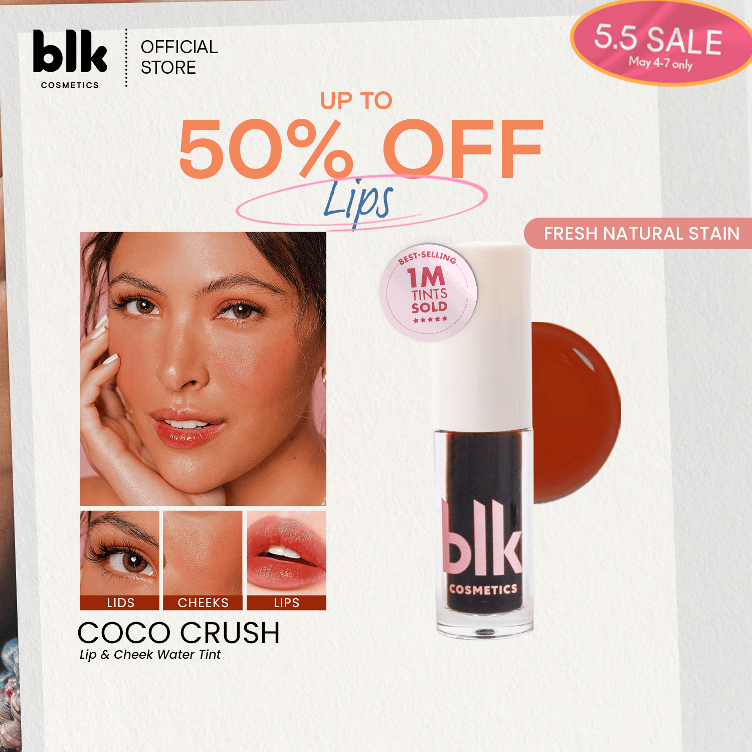 Discount on BLK Cosmetics  shoes - SKU: blk cosmetics  fresh lip and cheek water tint coco crush