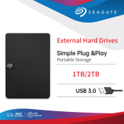 Seagate Expansion Portable Drive - 2TB/1TB USB 3.0 External HDD