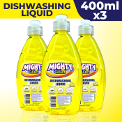 Mighty Clean Lemon Dishwashing Liquid 3-Piece Bundle