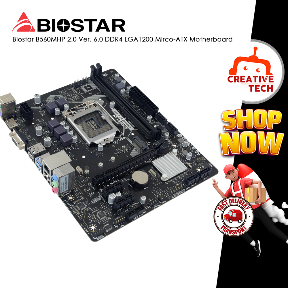 Biostar B560MHP DDR4 LGA1200 Mirco-ATX Motherboard