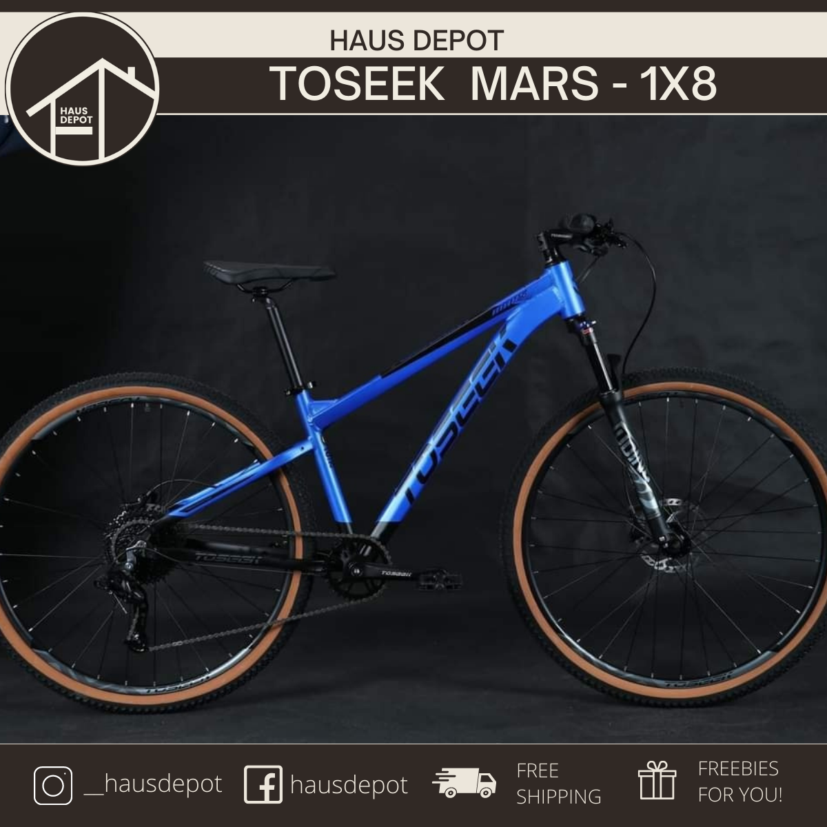 HAUS DEPOT Toseek Mars MTB 2022 with 5 FREEBIES 1x10 Speed Hydraulic Brakes Mountain Bike Lazada PH
