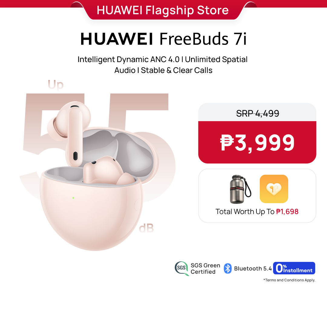 HUAWEI FreeBuds 7i Wireless Earbuds l Intelligent Active Noise Cancellation 4.0 l Unlimited Spatial Audio l Six Mics Clear Calls l Compatible with iOS and Android