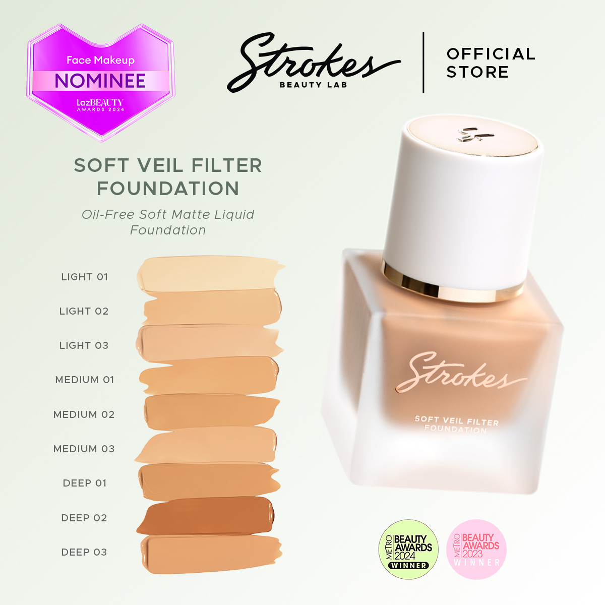 Discount on Strokes Beauty Lab  shoes - SKU: Strokes Soft Veil Filter Foundation [Oil-Free Soft Matte Liquid Foundation]