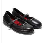 World Balance Easy Soft Claire Black School Shoes for Women