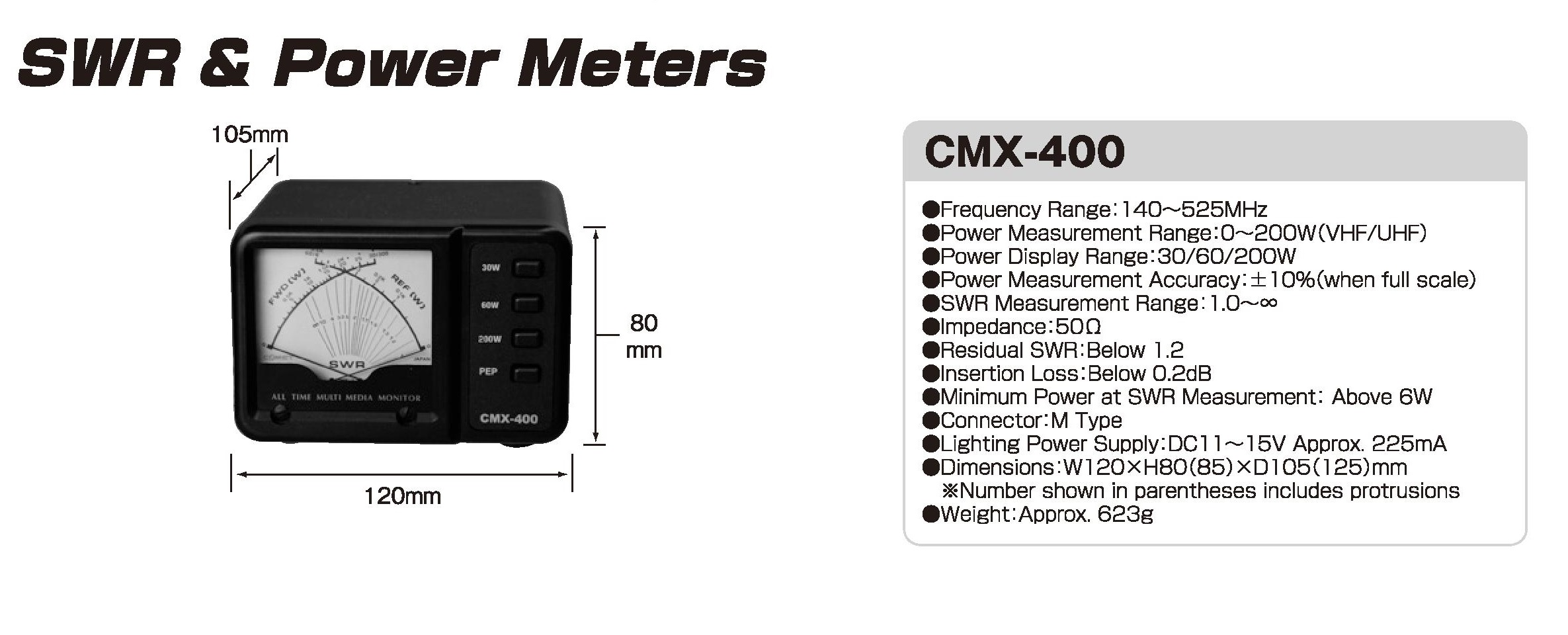 COMET CMX-400 SWR Power Meter VHF - UHF | Lazada PH