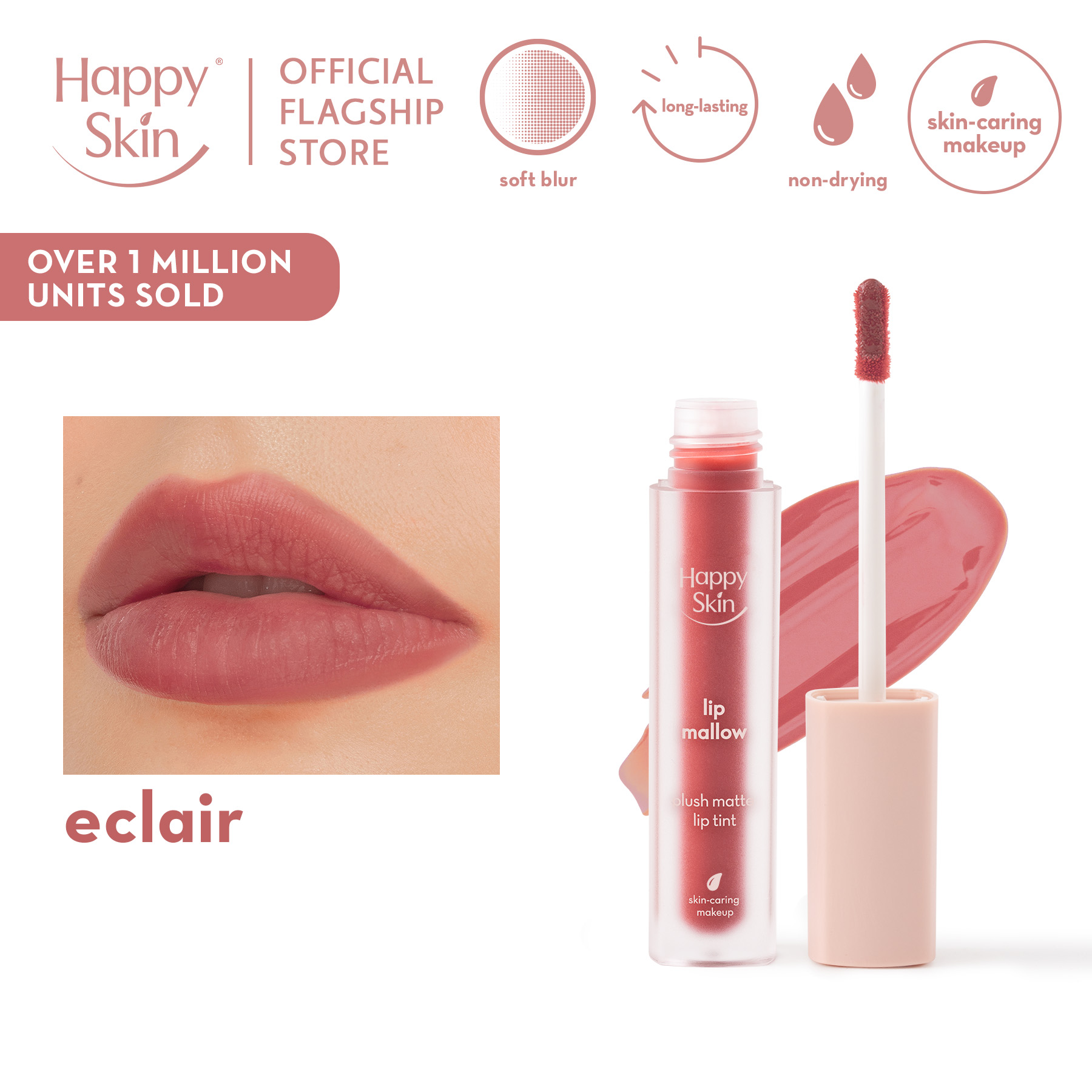 Discount on Happy Skin  shoes - SKU: Happy Skin Lip Mallow Plush Matte Lip Tint in Eclair