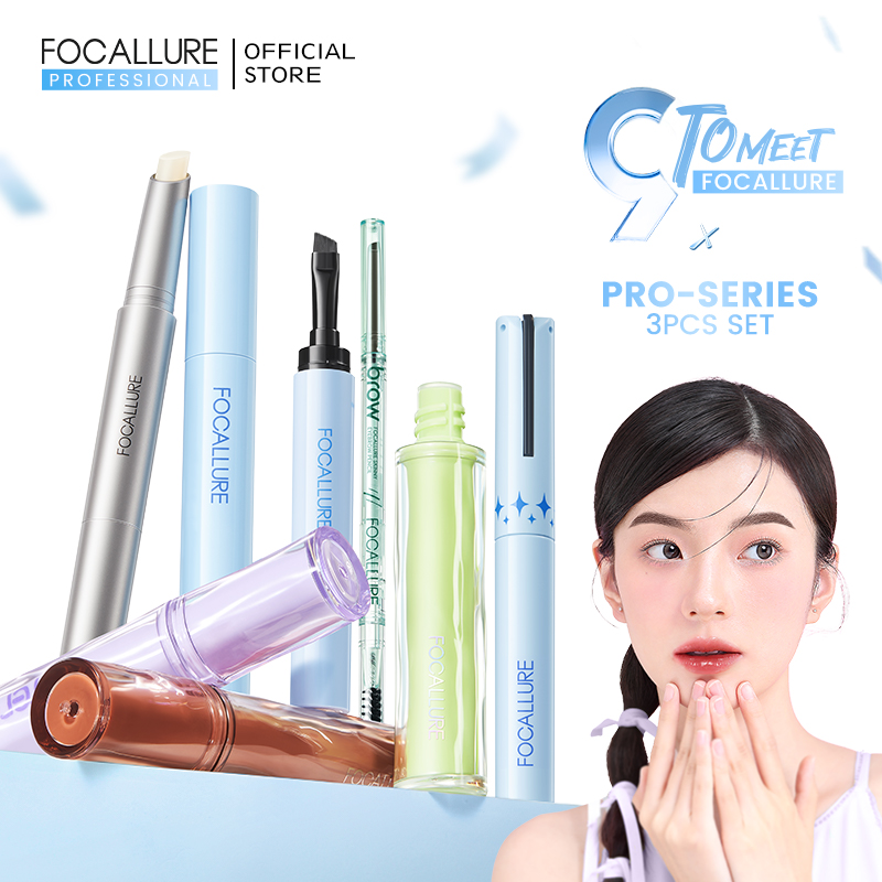 Discount on Focallure  shoes - SKU: FOCALLURE 9th Anniversary Pro Series 3pcs Set LipTint Eyebrow Cream Mascara Makeup Set