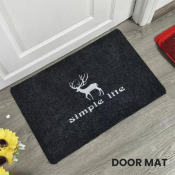 Locaupin Anti-Slip Welcome Mat - Easy to Clean Floor Rug