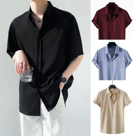 Huilishi Oversized Polo for Men Short Sleeve Plain Premium Quality