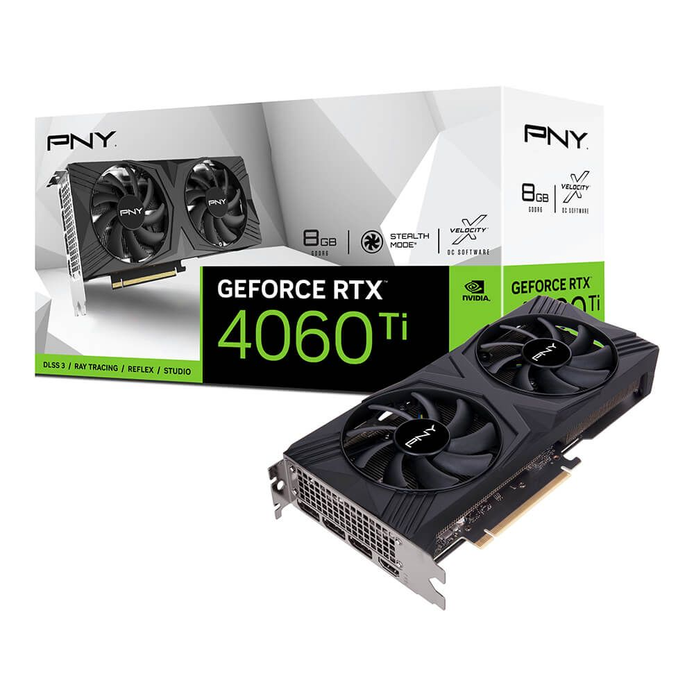 PNY GeForce RTX 4060 Ti 8GB VERTO GDDR6X Dual Fan Graphics Card
