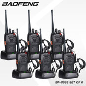 Baofeng 888S 6PCS Walkie Talkie Long Range 5W Radios