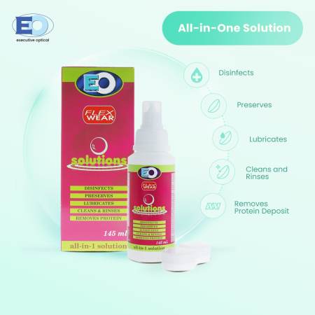 EO Flexwear Solution 145ml ALL-IN-ONE Contact Lens Solution