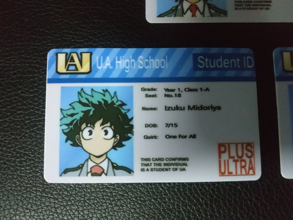 My Hero Academia Id Card English