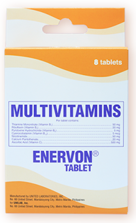 Enervon Multivitamins 8 tablets 1 box Handy Pack