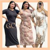 BARETTO PLUS SIZE Body Hugging Maxi Dress (Brand: LC)