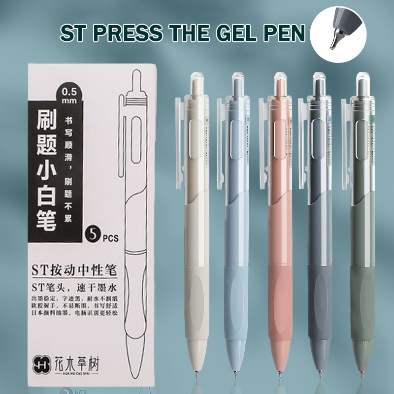 5/10pcs Muji Gel Ink Ballpoint Press Pen 0.5mm MUJI Gel Ink Press  Kugelschreiber