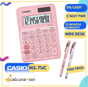 Casio MS7uc mystyle calculator with FREE PENS