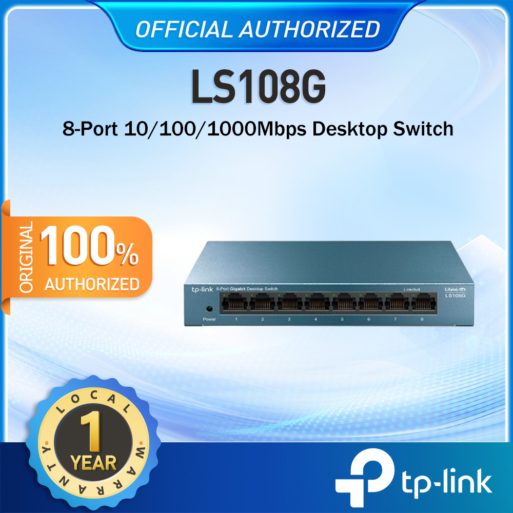Switch 8 Puertos Tp-Link TL-SF1008D De Escritorio Plug & Play 10