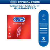 Durex Fetherlite Thinner Lubricated Condoms 3s