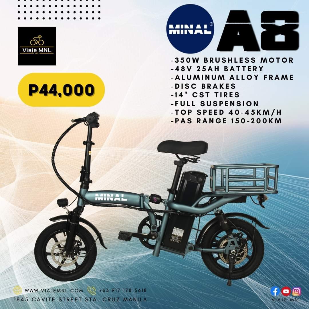 Minal A8 full suspension foldable ebike electric bike for delivery 