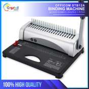 Officom STB12A Comb Binding Machine - A4, 21 Hole Capacity