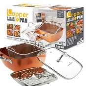 Copper Non-Stick Frying Pan Set with Lid and Accessories