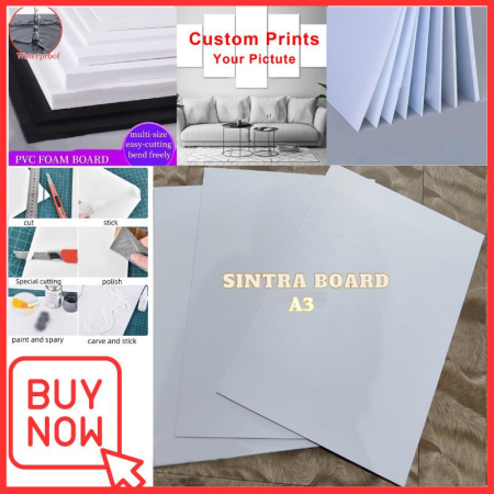 Sintra Board A3 WHITE,3 Pcs EACH. Quality Sintra Board Pvc foam board Water Proof Sintra Board Used for wall decorations, stickers, Perfect for architecture model, Building model