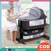 Liftable Baby Rocker Bassinet Bed - Multifunctional Crib for Infants