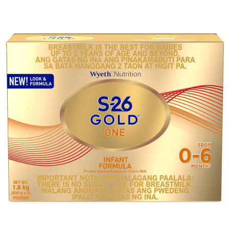 S26 Gold® One Infant Formula For 0-6 Months Bag in Box 1.8kg