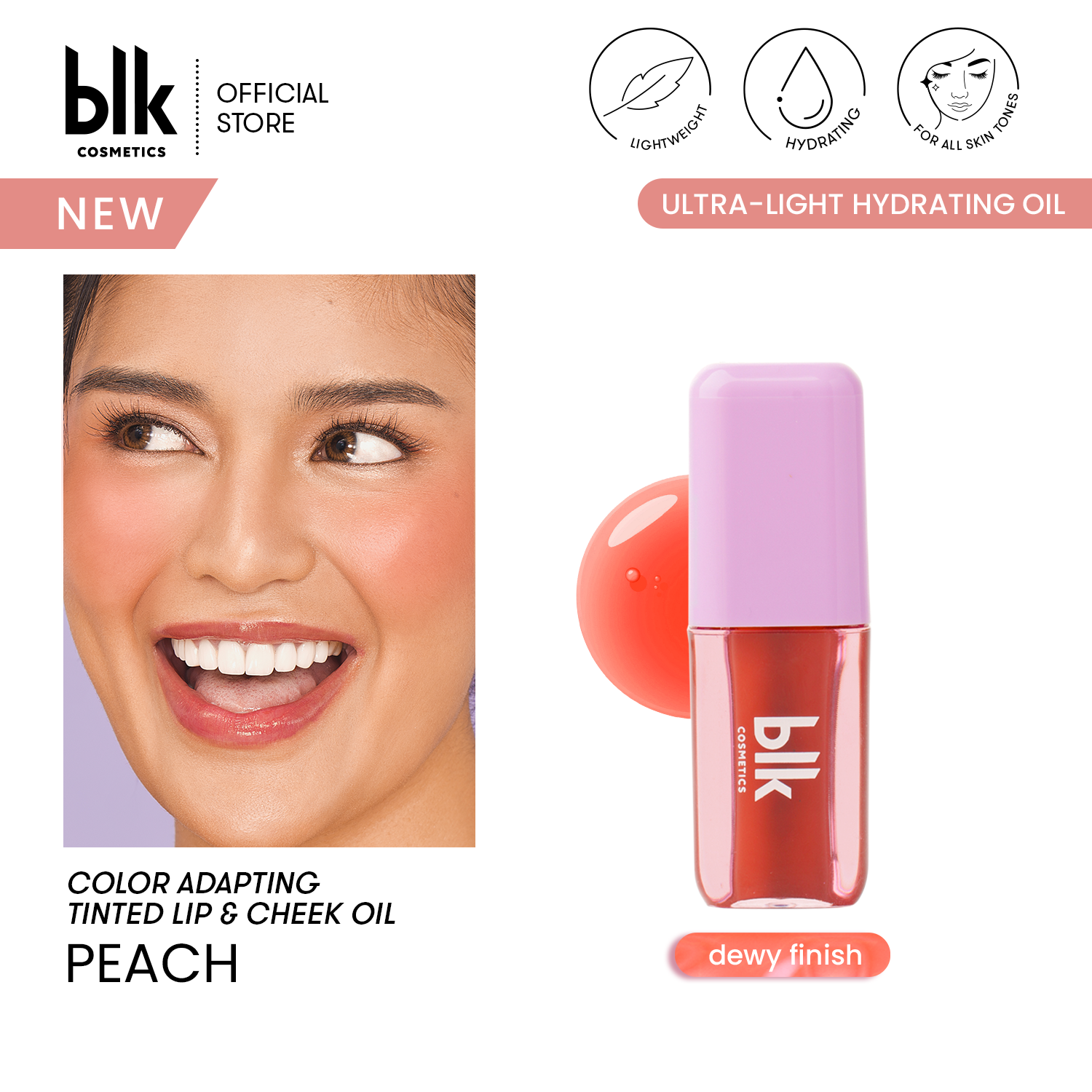 Discount on BLK Cosmetics  shoes - SKU: blk cosmetics color adapting lip and cheek oil peach
