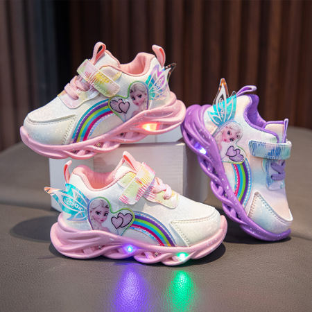 Frozen LED Light-Up Shoes for Kids - Elsa Design