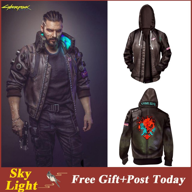Biker Jacket Cyberpunk 2077 Aldecaldos Jacket Fleece Jacket