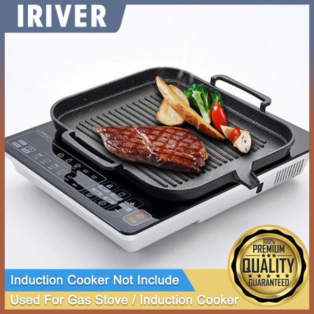 iRIVER Non-Stick BBQ Grill Pan for Induction & Gas Stoves