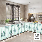 BONITA Leaf Pattern Kitchen Sink Curtain