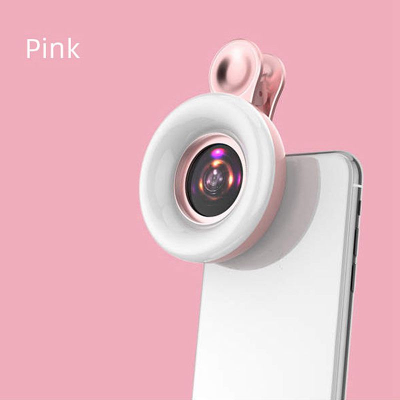 LED Phone Lens Selfie Ring Light Mobile Phone Fill Light HD Macro Dimmable Lamp Beauty Ringlight 3