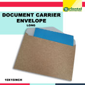 Document Carrier Envelope - Thick Brown Kraft Envelope White Inside - Long & Short Size