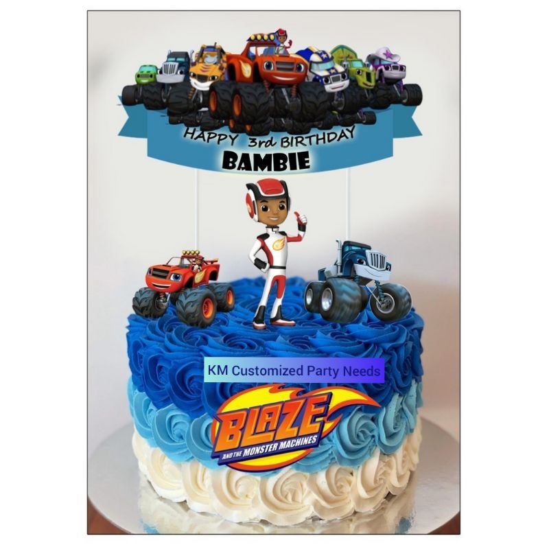 Blaze and the Monster Machines Cake | Blaze and the Monster Machines Cake  Topper | Blaze and the Monster Machines Cupcakes | Blaze and the Monster  Machines Theme | Blaze and the