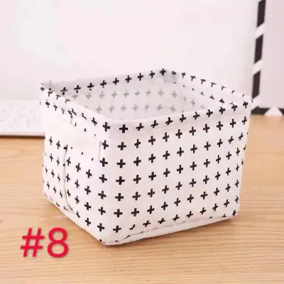 Fun Life Nordic style fabric storage basket Cotton Linen Creative Storage box (12)