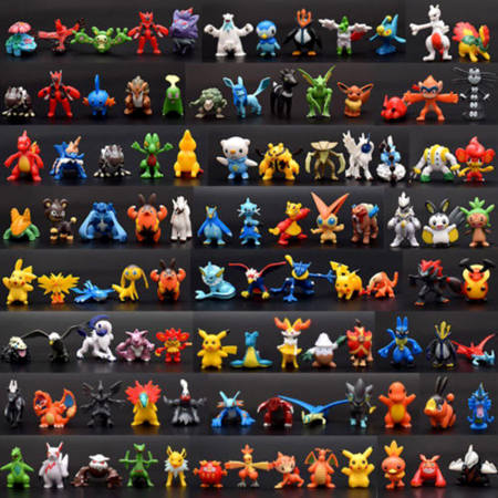 24//72/144Pcs Pokemon Mini Doll Models with Different Styles Pikachu Anime Character Collection Toy Dolls Children’s Gifts Christmas Gifts