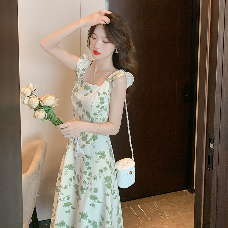 battle green dress MILITARY GREEN COLLAR GOWN main image 1