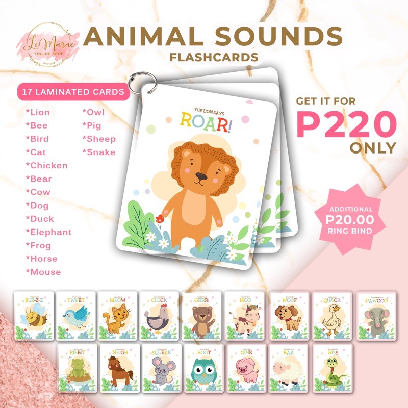 Le Marae Shop - Laminated Flashcards ANIMAL SOUNDS | Lazada PH Le Marae Shop - Laminated Flashcards ANIMAL SOUNDS | Lazada PH