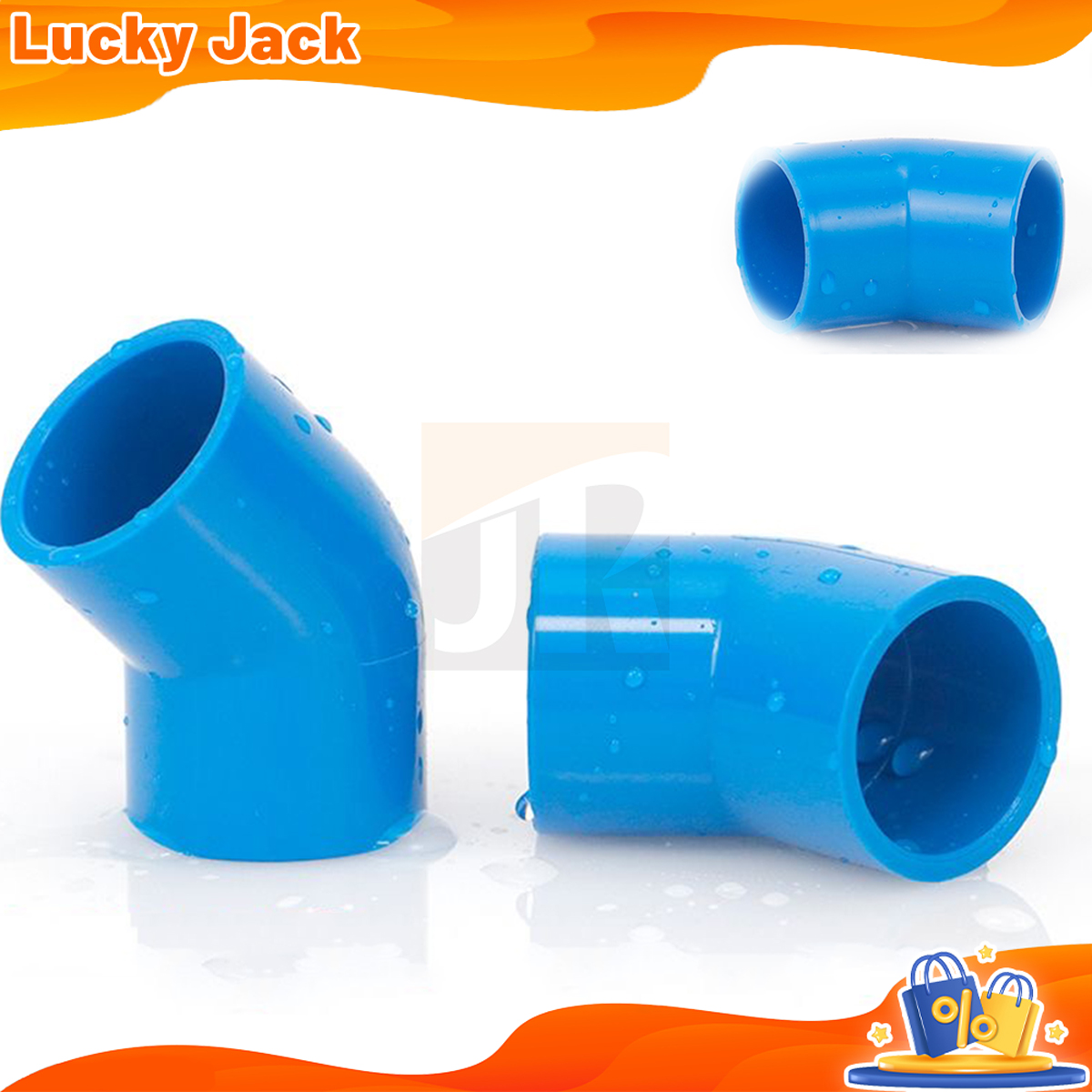 Pvc Blue Straight Bent Water Pipe Fittings 45 ° Elbow 1/2inch To 1inch