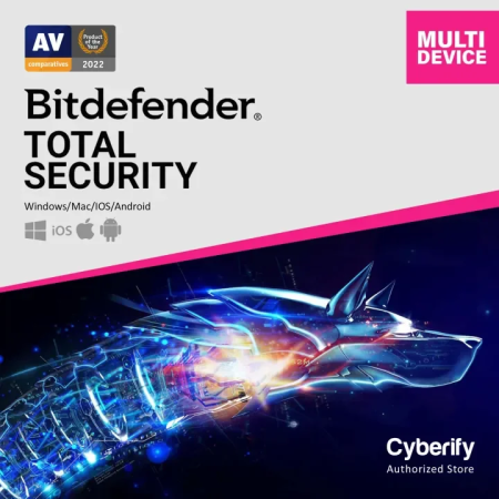 Bitdefender Total Security 2025 Antivirus for Windows 10/Windows 11/Laptop/PC/Mac/Android/iOS