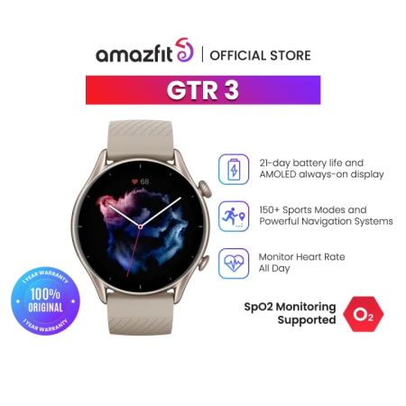 Amazfit GTR 3 Smartwatch: Advanced Features, Long Battery Life